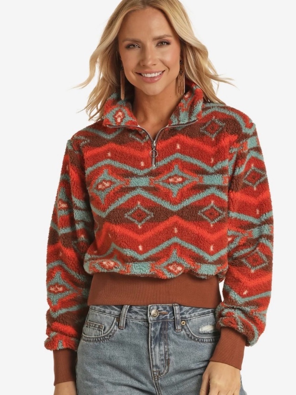 Half-Zip sherpa pullover